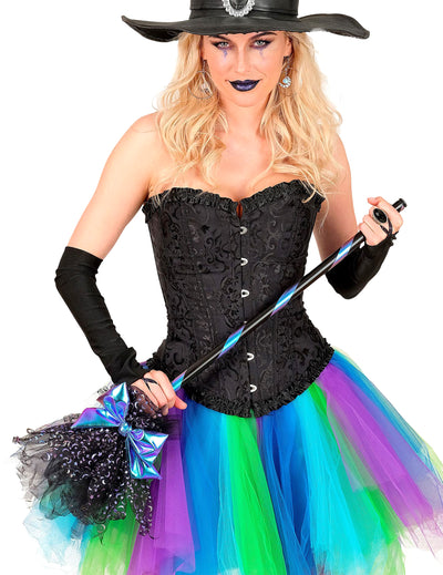 Boszorkányseprű kék masnival 85 cm