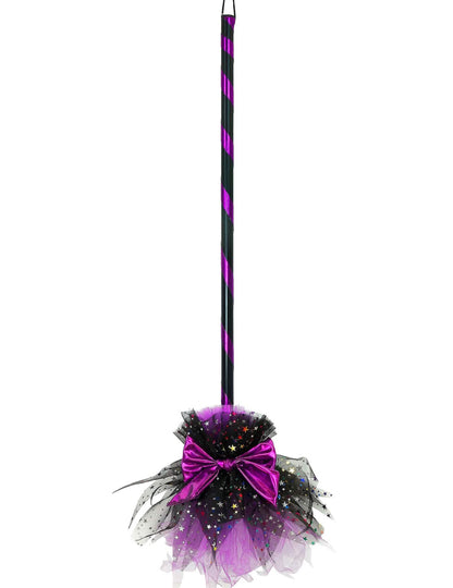 Boszorkányseprű rózsaszín masnival 85 cm