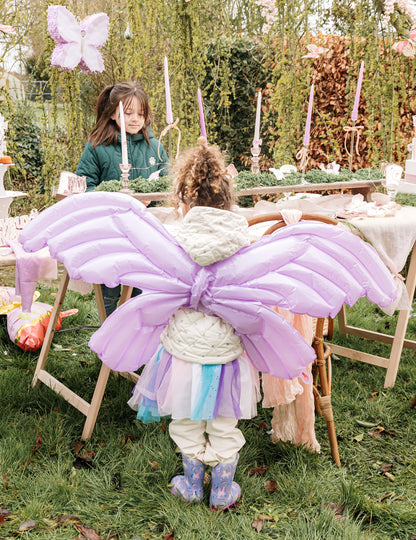 Óriás lila tündérszárny fólia lufi 122 x 89 cm