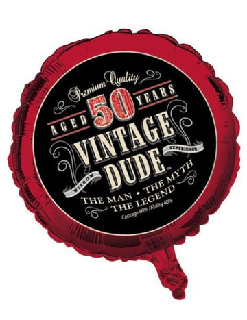 Vintage születésnapi alumínium ballon 50 év 46 cm