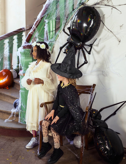 Fekete metál pók alumínium ballon 60 x 101 cm