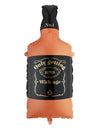 Narancssárga és fekete whisky üveg alakú fóliaballon 34 x 86 cm