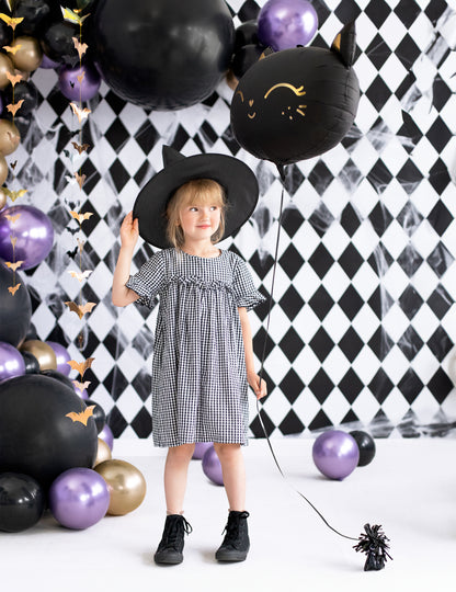 Fekete macska alumínium lufi 48 x 36 cm Halloweenre