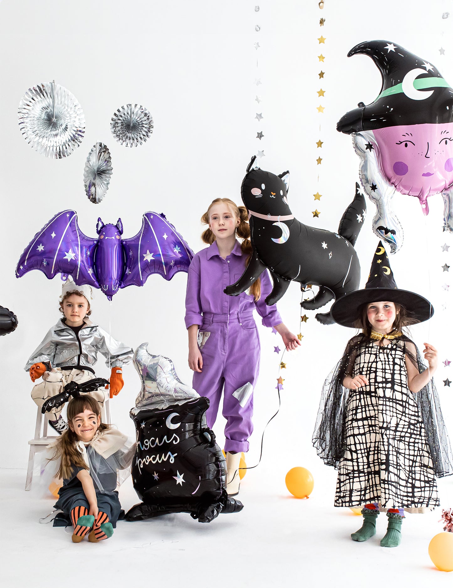 Halloween fekete macska alumínium ballon 96 x 95 cm