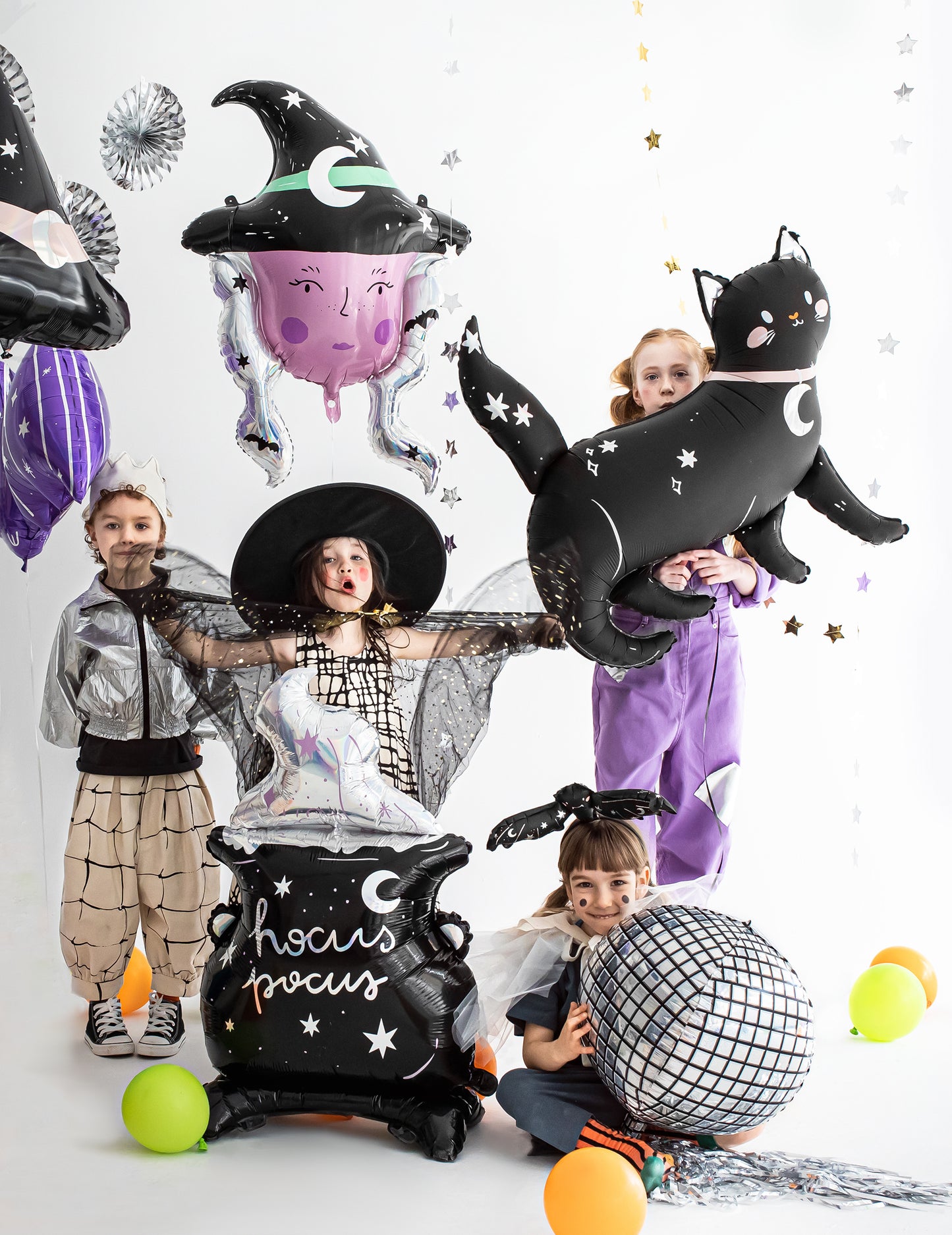 Halloween fekete macska alumínium ballon 96 x 95 cm