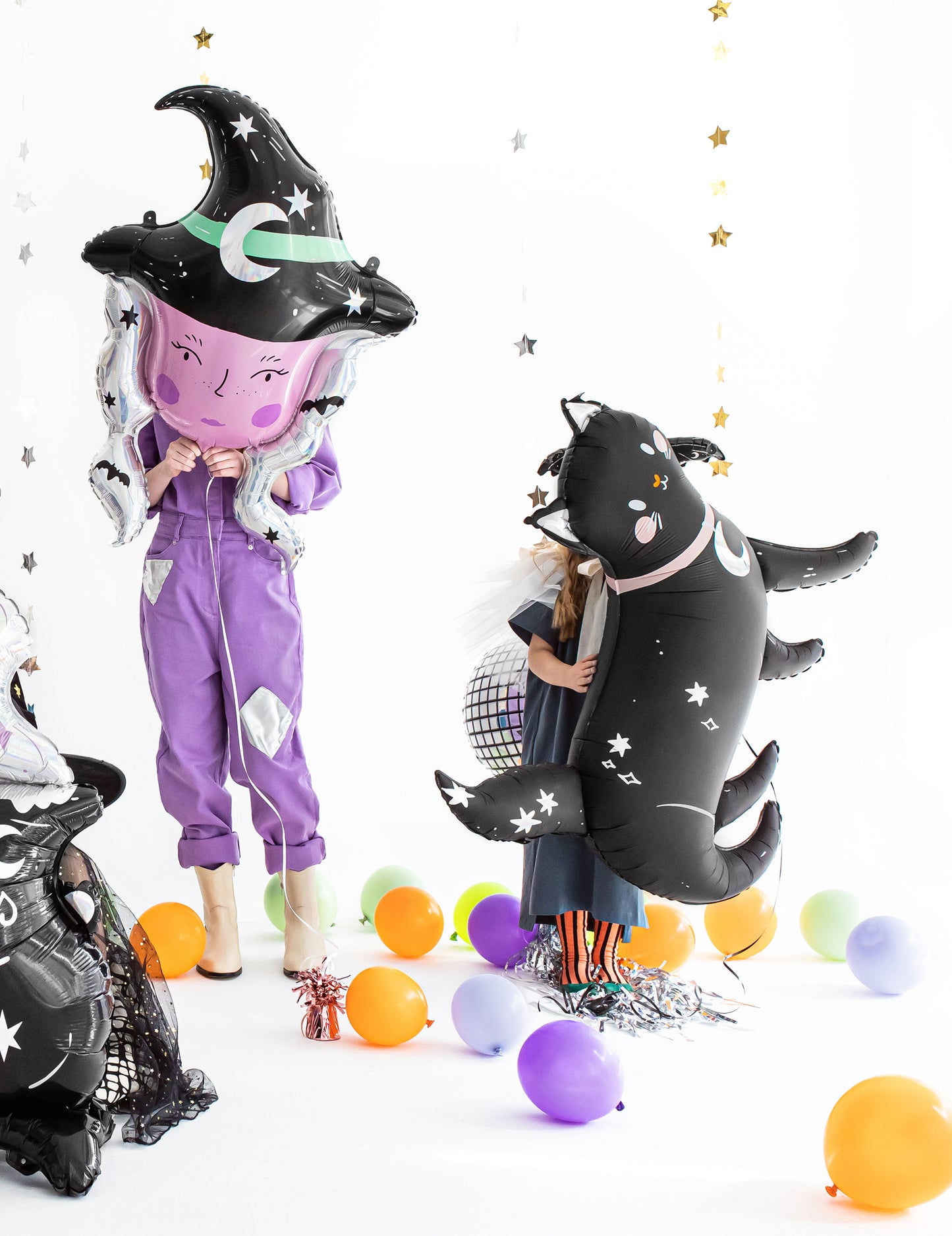 Halloween fekete macska alumínium ballon 96 x 95 cm
