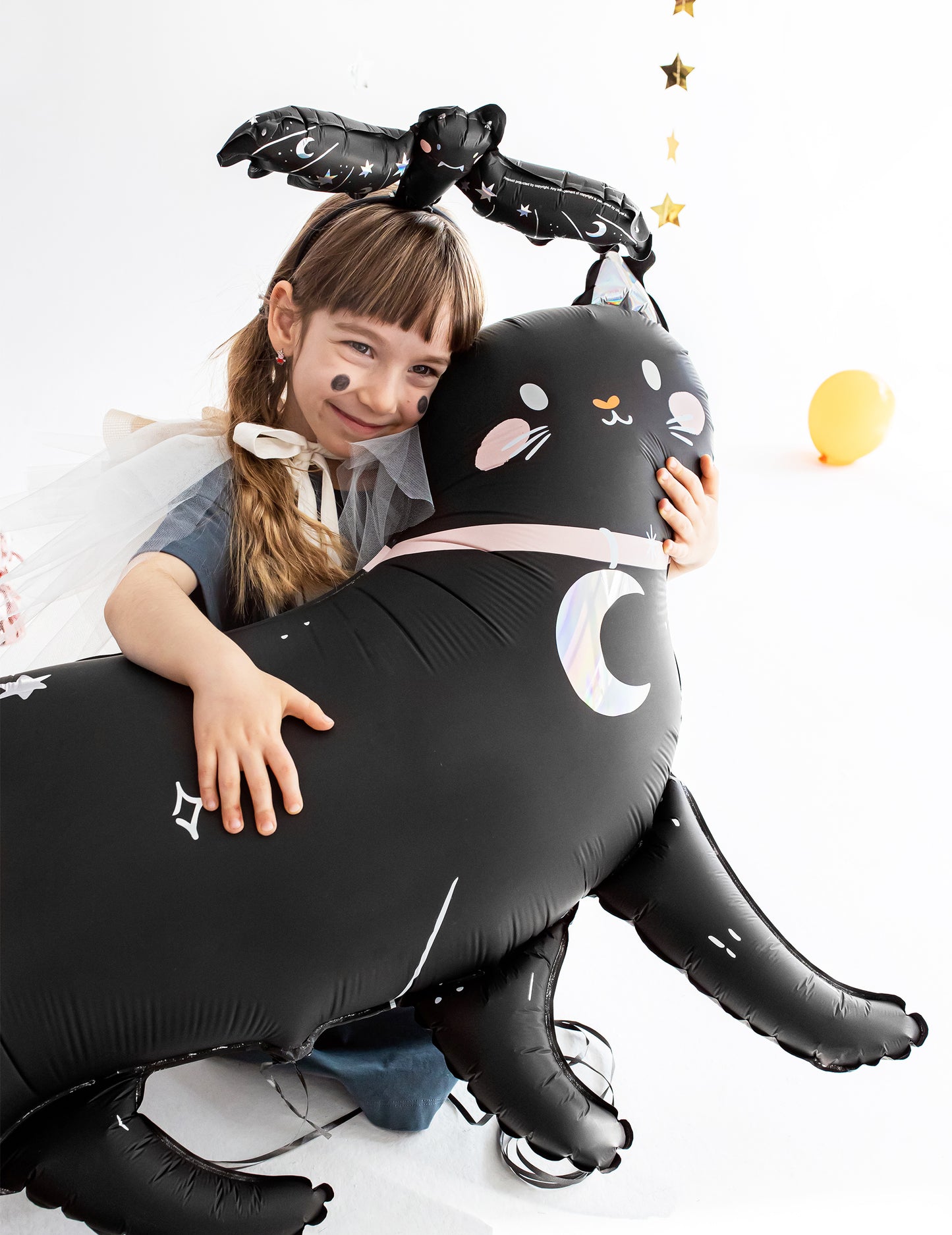 Halloween fekete macska alumínium ballon 96 x 95 cm