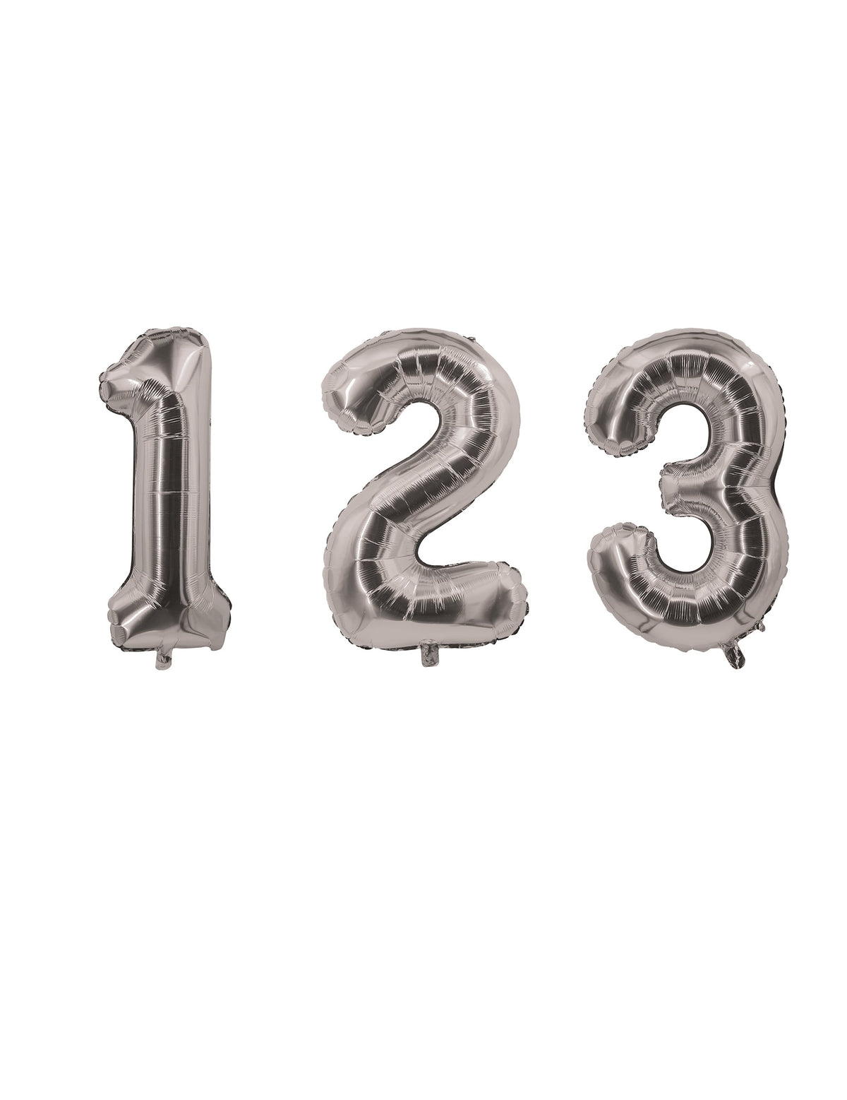Ballon aluminium chiffre argenté