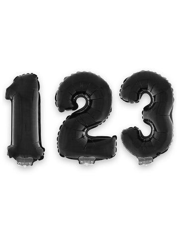Ballon aluminium chiffre pour fête noir
