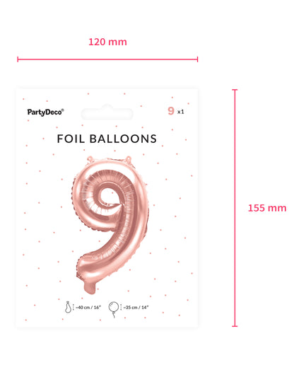 Alumínium ballon rózsa arany 36 cm