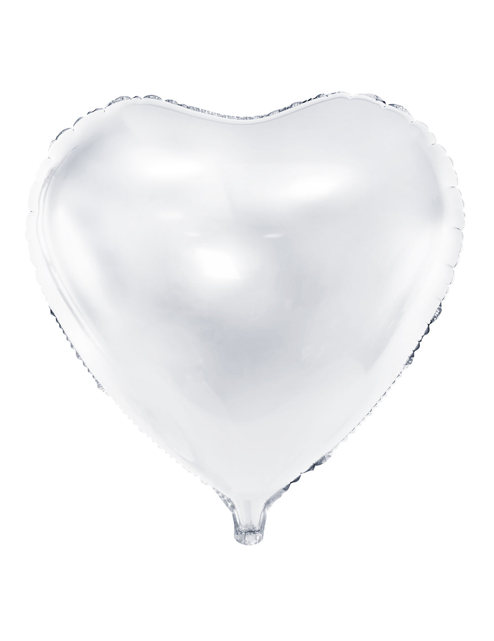 Ballon aluminium coeur pour fête blanc gonflable à l'hélium