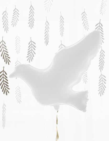Fehér galamb alumínium golyó 77 x 66 cm
