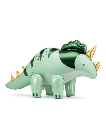 Triceratops dinoszaurusz fólia lufi 93 x 49 cm zöld és arany
