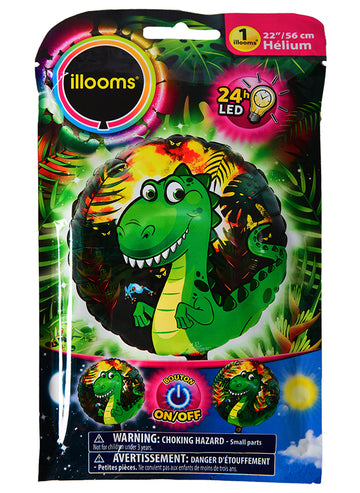 Alumínium ballon dinoszaurusz LED illooms 50 cm