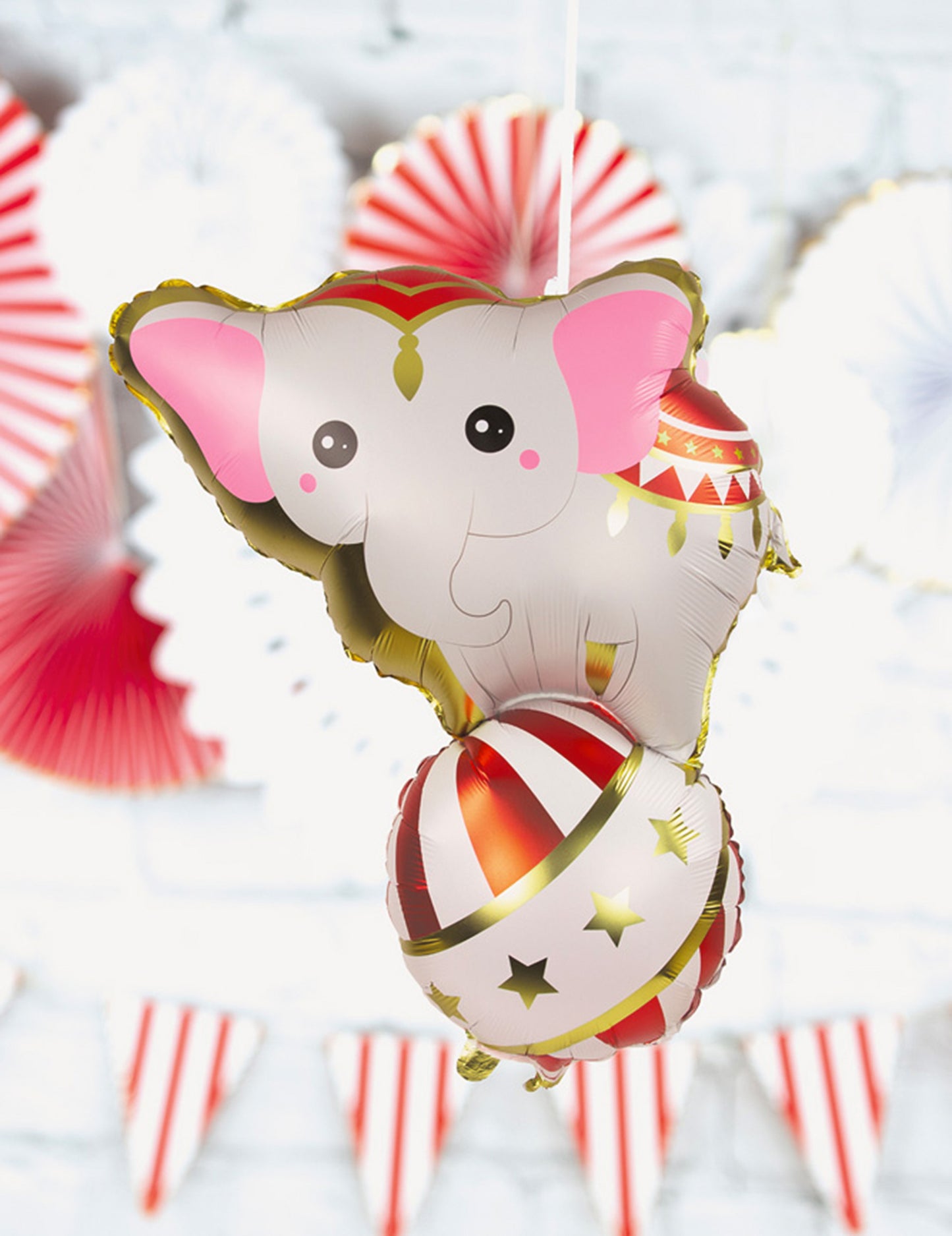 Vintage cirkuszi elefánt fólia lufi 78x60 cm