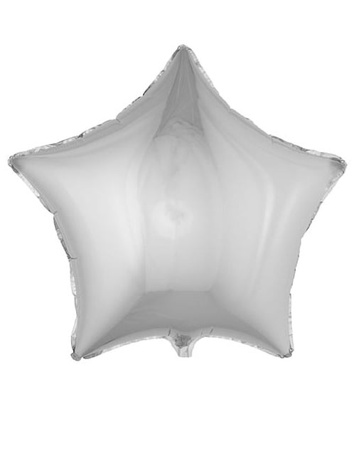 Ballon aluminium étoile pour fête argenté
