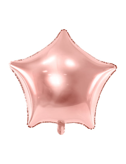 Ballon aluminium étoile pour décoration de fête rose gold métallisé