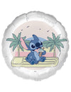 Alumíniumballon Ice cream Stitch fehér trópusi mintával és fagylalttal