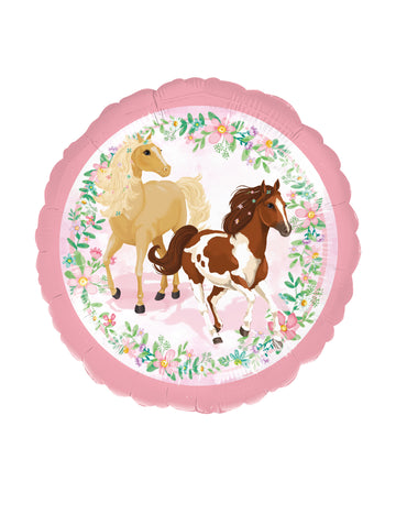Szép lovas fólia lufi 43 cm születésnapra
