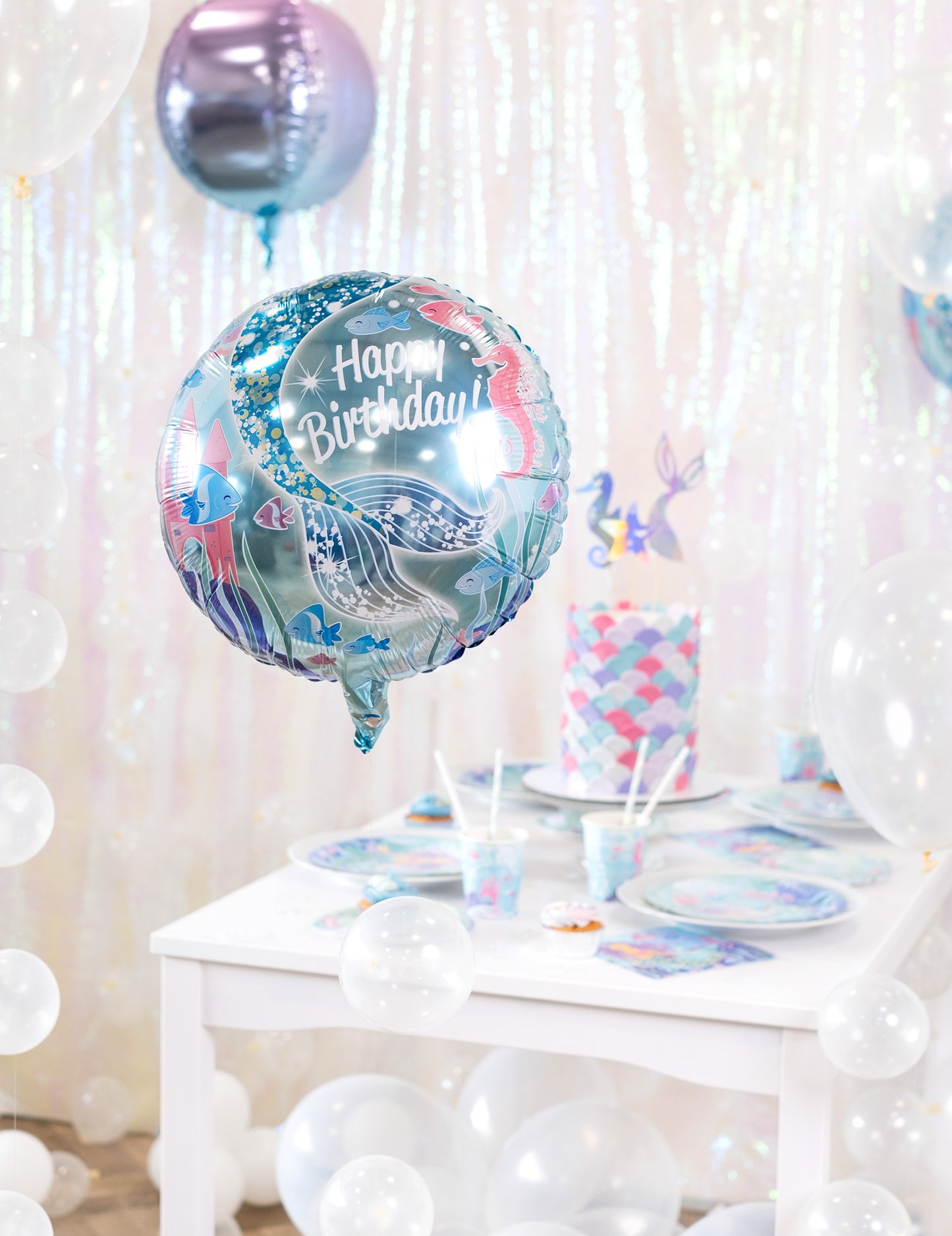 Csinos sellő fólia lufi 45.7 cm születésnapi dekorációk