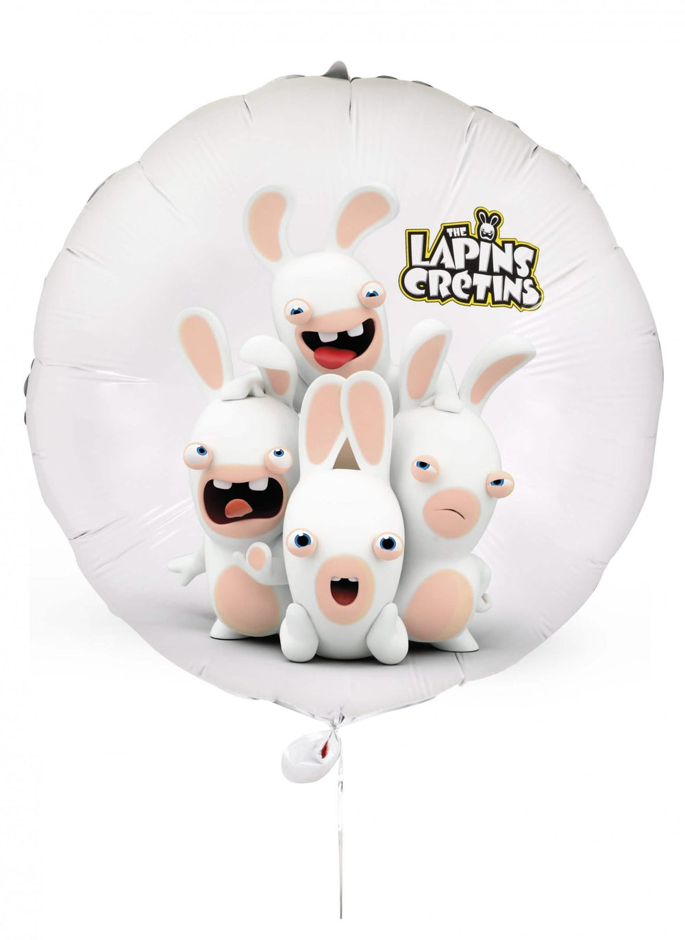 Alumíniumballon Raving Rabbids fehér szereplőkkel