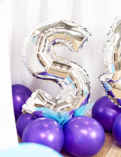 Alumínium alumínium golyó 32 cm ezüst betű