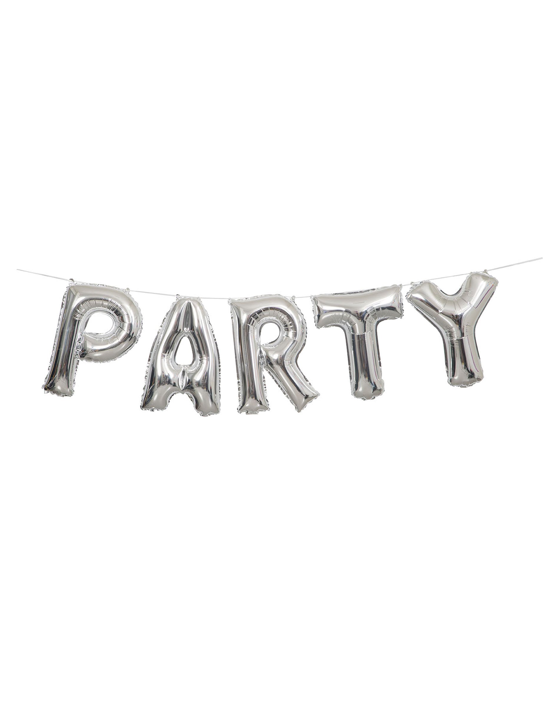 Guirlande de ballons aluminium lettres party pour fête argent