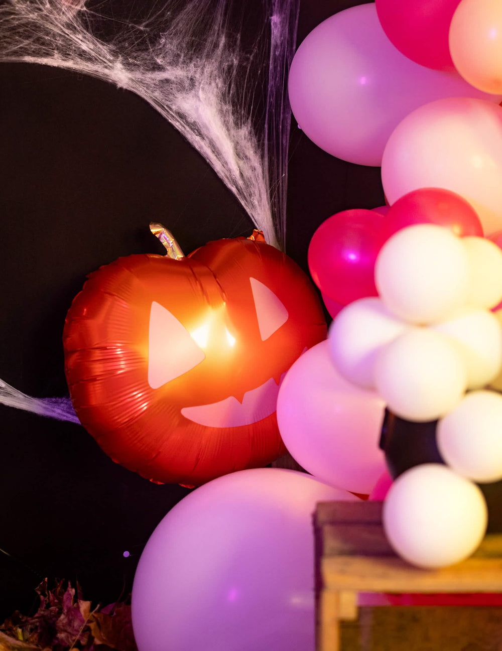 matt narancssárga tök alakú alumínium lufi halloweenre