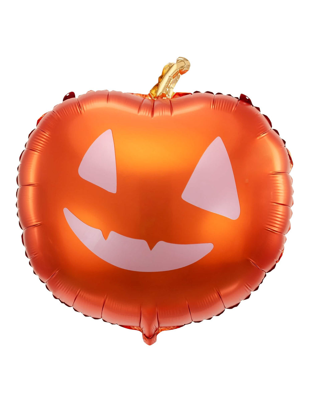 Narancssárga matt tök alakú alumínium lufi halloween dekorációhoz mosolygó arccal