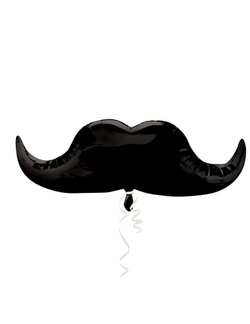 Ballon aluminium géant moustache pour fête noire