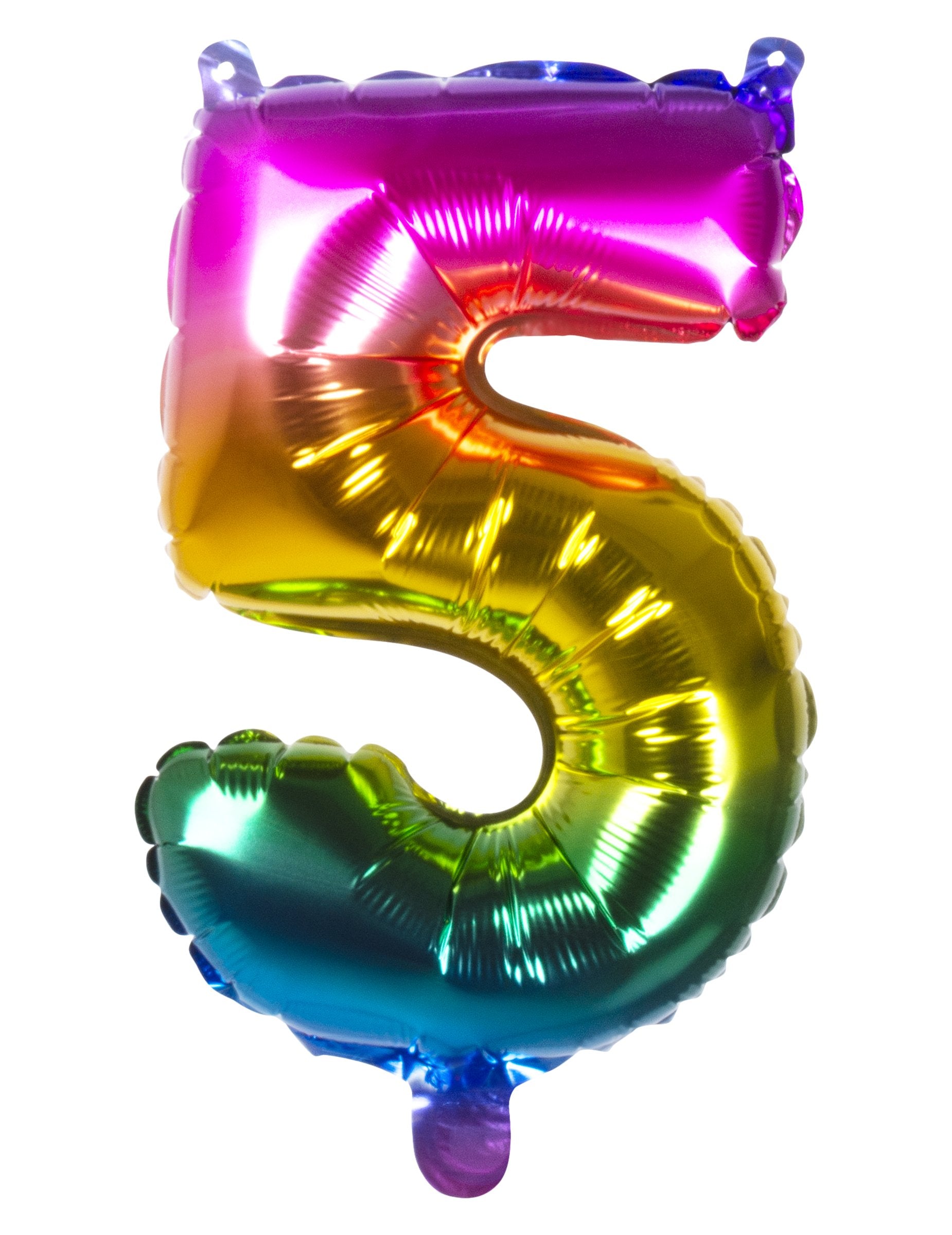 Chiffre 5 du ballon aluminium pour fête multicolore dégradé