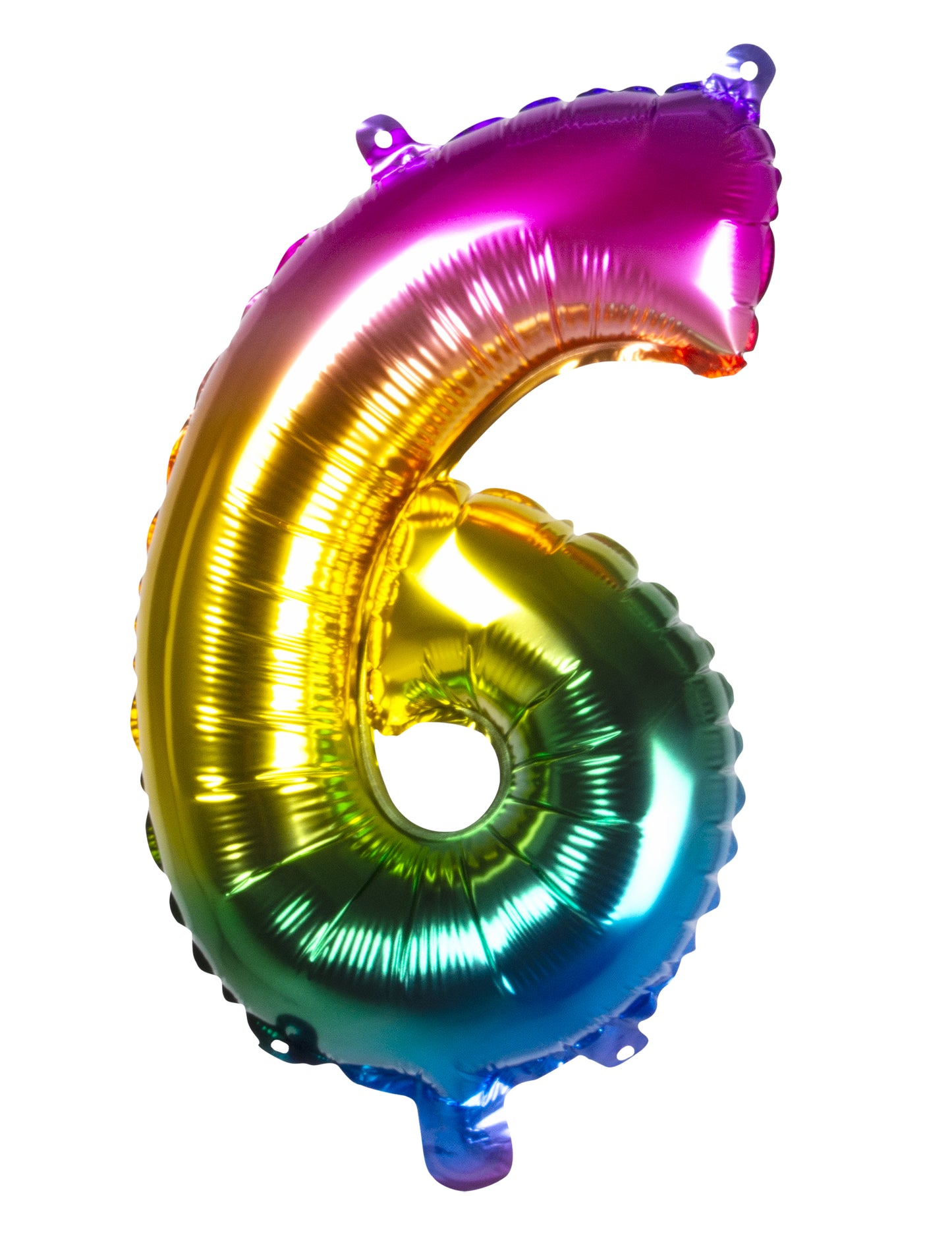 Chiffre 6 du ballon aluminium pour fête multicolore dégradé