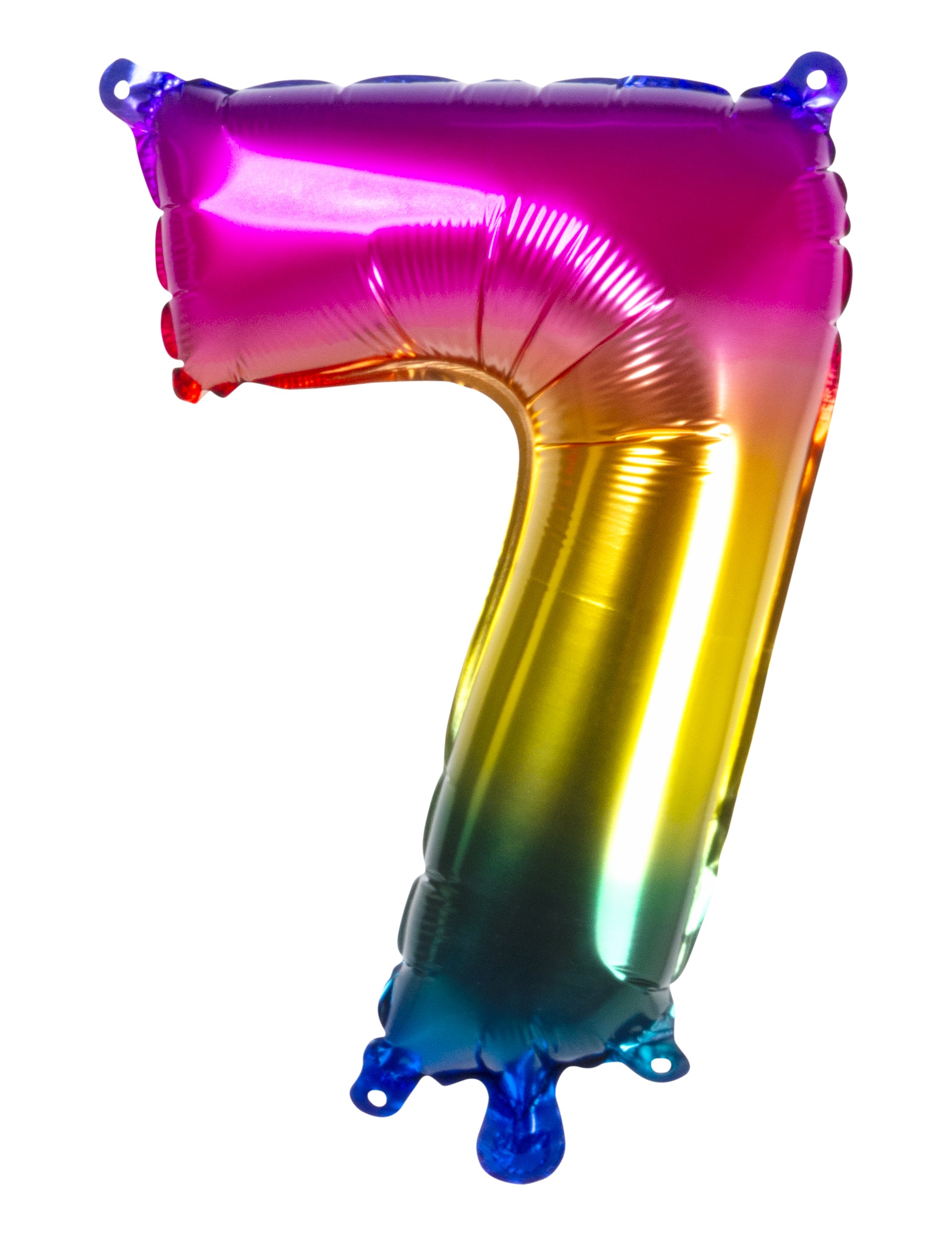 Chiffre 7 du ballon aluminium pour fête multicolore dégradé