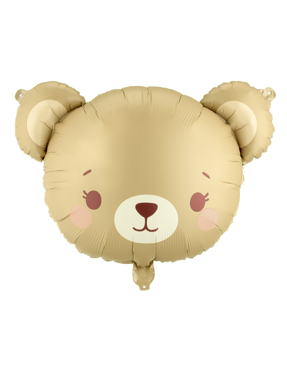 Ballon aluminium Ours pour enfant beige avec joues roses