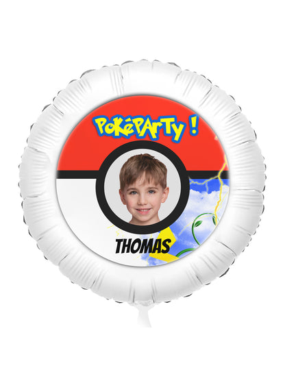 Személyre szabható Poké Ball fólia lufi 50 cm