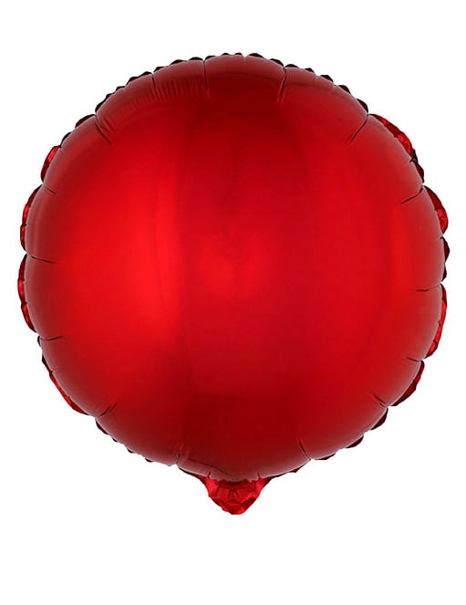 Ballon aluminium rond rouge brillant