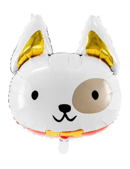 Alumínium gömb kutyafejjel, 56 x 65 cm születésnapra