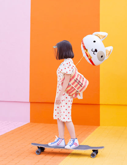 Alumínium gömb kutyafejjel, 56 x 65 cm születésnapra