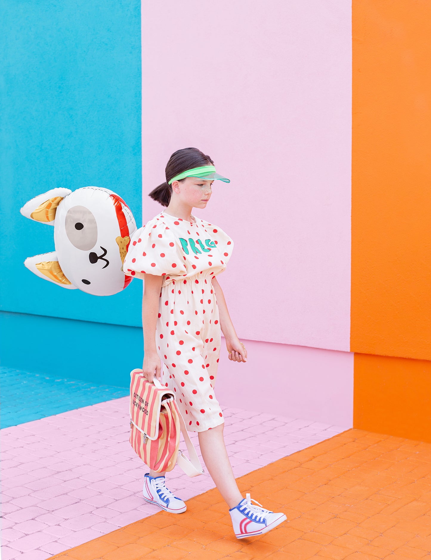 Alumínium gömb kutyafejjel, 56 x 65 cm születésnapra