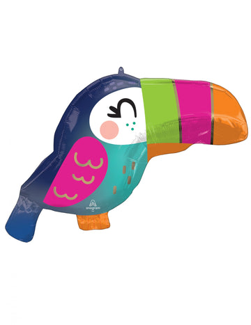 Trópusi tukán fólia lufi 68 x 38 cm születésnapra