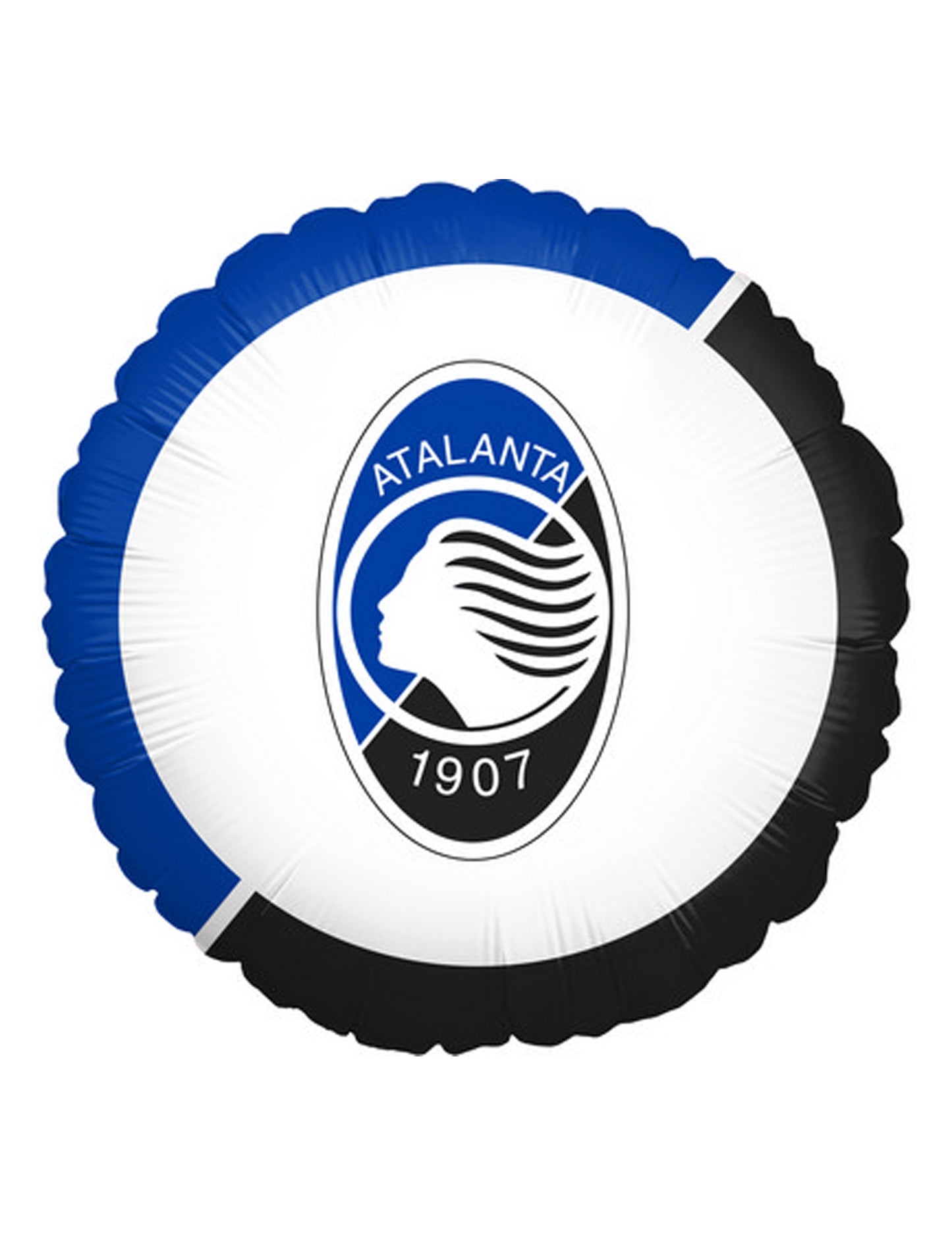 Ballon en aluminium Atalanta™ blanc et bleu 43 cm