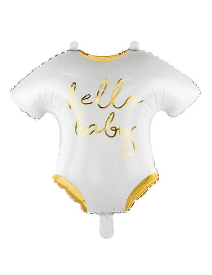 Body hello baby alumínium lufi 51 x 45 cm fehér és arany