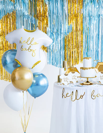 Body hello baby alumínium lufi 51 x 45 cm fehér és arany