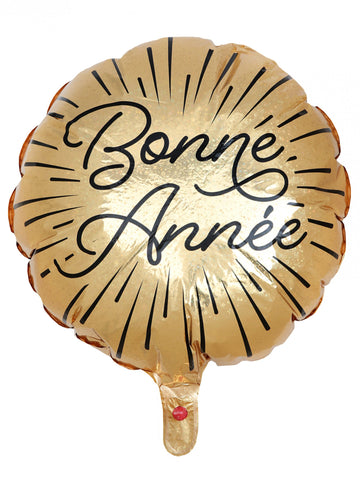 Csillogó újévi alumínium lufi 45 cm arany színű