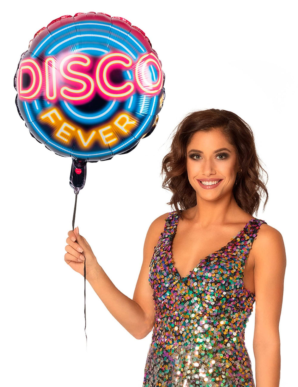 Disco fever alumínium lufi, nő által tartva