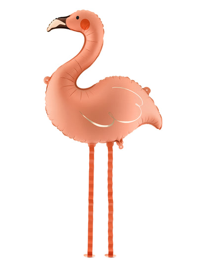 Korall színű flamingós fólia lufi 65 × 67 cm