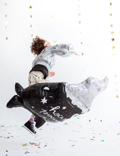 Óriás alumínium gömb/üst 64 x 109 cm irizáló hókuszpókusz