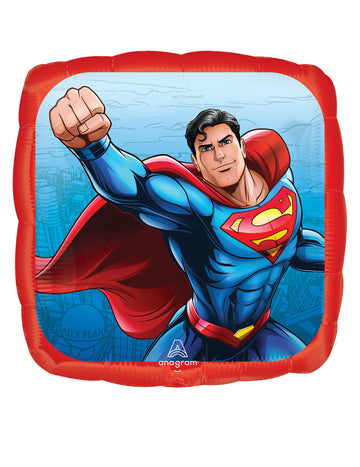 Superman alumínium ballon, négyzet alakú 43 cm