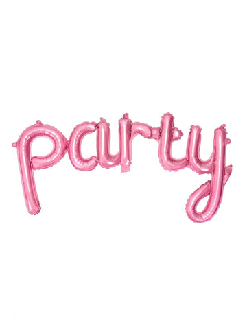 Rózsaszín parti fólia lufi 80 x 40 cm felakasztani