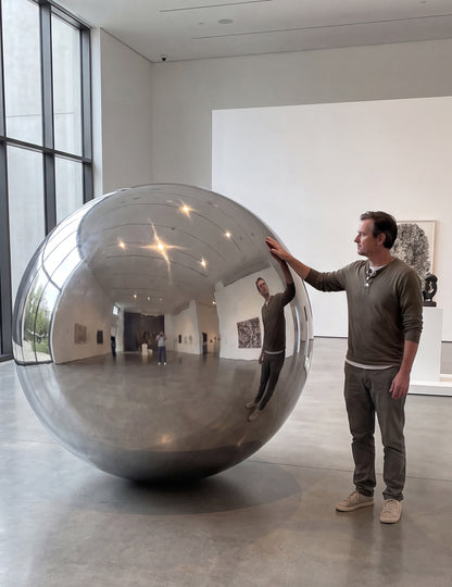 Óriás ezüst tükörgömb lufi 200 cm